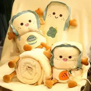이시아르 식빵 몽글몽글 극세사 무릎담요 캐릭터무릎담요