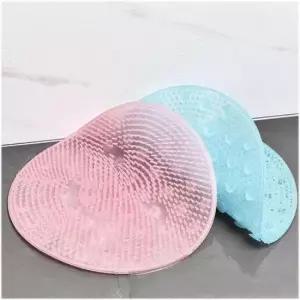 풋케어 흡착식 발브러쉬-원형 발씻기 돌기형 약31cm