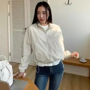 여성용 심플 스트링 조절 바람막이 재킷 반지 자켓
