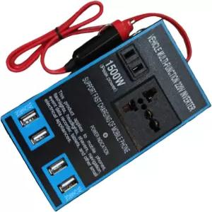 웡잭 1500W 파워 인버터 자동차/야외 DC12V 24V AC220V 컨버터 전기 기기용 USB 5V 포트 4개 포함