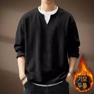 캐주얼 가을 투피스 긴팔 남성패션 상의 트렌드 티 맨투맨 브이넥티 브이넥 DL3