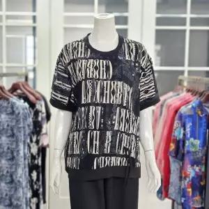 포라리 _라인 그래픽 블라우스 QB25591