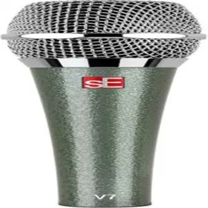 노래 음성 및 스튜디오 녹음을 위한 SE Electronics V7 다이내믹 마이크 - 슈퍼카디오이드 알루미늄 보이스 코일이 장착된 XLR 휴대용 전문가용 빈티지