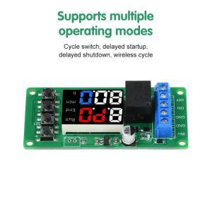 디지털 사이클 타이머 릴레이 모듈 DC 12V 산업 자동화용 LED 액정가  듀얼 모드 프로그래밍 가능 지연