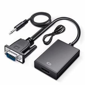 풀HD VGA-HDMI 호환 변환기 어댑터 케이블 1080PPC PC 노트북-HDTV 프로젝터용 오디오 출력 VGA 포함