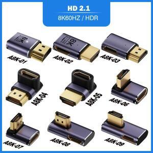 HDMI 호환 케이블 어댑터 미니 마이크로 to 2.1 컨버터 48Gbps 4K120Hz 8K60Hz HDTV 프로젝터 PS5 호환 PS4