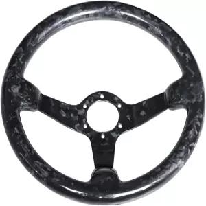 하이와우스포츠 단조 탄소 섬유 레이싱 스티어링 휠 14인치 350mm 직경 6 볼트