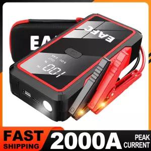 자동차 점프 스타터 2000A/1200A/600A 배터리 휴대용 보조베터리 충전기 12V 자동 비상 시동 장치 부스터