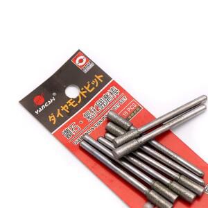 5개입 1-10mm 다이아몬드  CBN 연마 헤드 버 포인트 3mm 샹크 조각 비트 평평한 원통형 드레멜 로터리 툴용