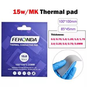 Fehonda 열 패드 그래픽 카드 냉각 방열 실리콘 시트 CPU/GPU 터미널 마더보드 15W/MK 2.25mm