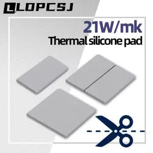 Ldpcsj 그래픽 카드 냉각 열 패드 CPU GPU 마더보드 방열 실리콘 그리스 시트 멀티 사이즈 크롭 21W/MK