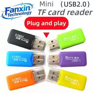 USB 2.0 인터페이스 카드 리더기 마이크로 SD TF 플래시 메모리 PC 컴퓨터용 휴대용 미니 고속 어댑터