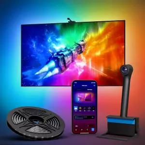 40-50인치 화면용 카메라가 장착된 Ailofy 스마트 TV LED 백라이트 및 음악에 맞는 7.87피트 스트립 조명
