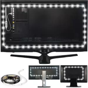 TV 백라이트용 전원 실용적인 LED 조명 홈 시어터용 USB 스트립 트루 화이트 사이즈 30-40인치