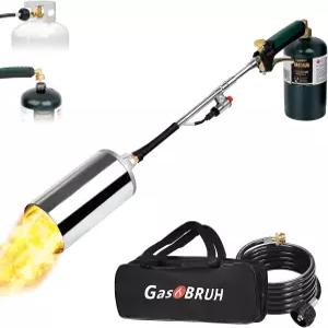 브루 GasBRUH 헤비 듀티 위드 토치 프로판 버너 보관 가방 고출력 36만 BTU 블로우 88피트 호스 정원 목재