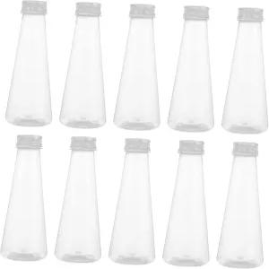 호호페티 0pcs 투명 주스병 파티 및 용 플라스틱 용기 부드러운 경량 디자인