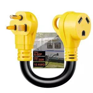 Supplevel NEMA 650P 남성용 TT30R AC 전원 어댑터 코드 STW 0AWG /3C 3Pron 50AW 용접기 플러그 및 발전기