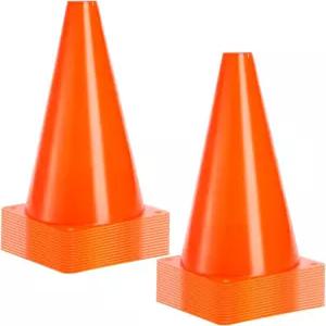 베키스 30팩 9인치 플라스틱 교통 콘 오렌지 축구 트레인 민첩성 스포츠 실내/외 사용