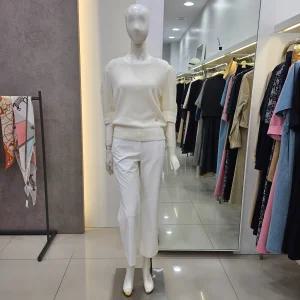 꼼빠니아소매 시스루 볼륨 니트티 CAFU3WSL040 KG
