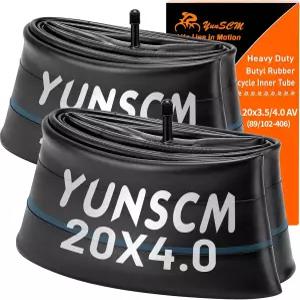 YUNSCM 2PCS 20x4 헤비 듀티 팻 어 튜브 슈레이더 밸브 부틸 고무 20 바이크 x 35 /40 89 /02406 E바이크