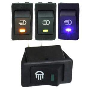 범용 자동차 안개등 로커 토글 스위치 12V 35A 보트형 선택 가능한 색상 LED 대시보드  장식 호환