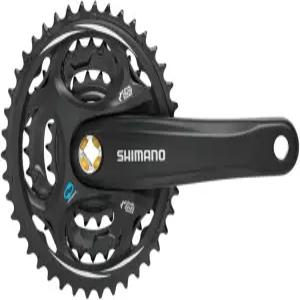 알투스 FCM3 크랭크셋 70mm 7/8단 48/38/28t 리벳 사각 테이퍼 JIS 스핀들 인터페이스 블랙