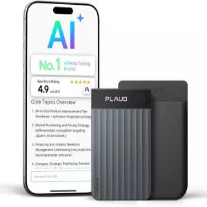 Plaud 노트 프로 AI 음성 기 전사 및 요약 앱 제어 회의 통화용 테이커 2개 언어 지원 초슬림 w
