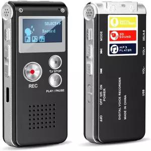 기능이 있는 32GB 디지털 음성 기 u203 강의용 USB 충전식 업그레이드된 소형 테이프 활성화 HD 오디오