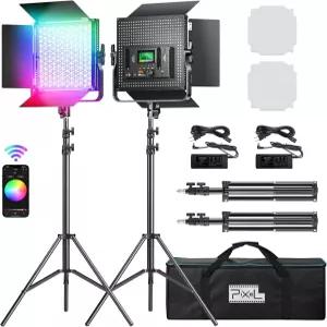 APP 제어 기능이 있는 픽셀 K80 사진 조명 2600K0000K CRI 97 RGB LED 비디오 패널 스튜디오에 적용 가능한