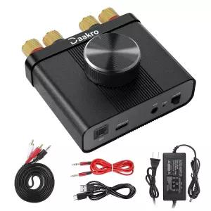 수동 스피커용 Daakro AK30 미니 블루투스 50W+50W 20CH 오디오 스테레오 하이파이 디지털 홈 리시버 /AUX