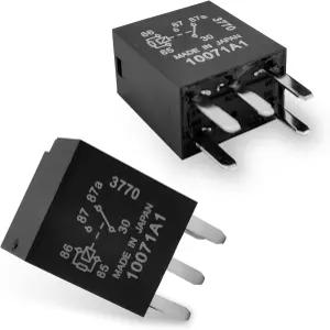 건로일 2 PCS 자동차 펌프 릴레이 2V 직접 동력 스타터 대부분의 차량용 다목적 교체 블랙