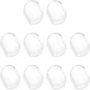 귀걸이 패드 20개 실리콘 클립형 뒷면 편안한 쿠션 클리어 5x2mm