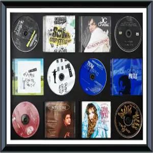 URWT DVD 수납 선반 스탠드 CD/DVD 케이스 디스플레이 프레임 사인 달범 앨범 커버 선물 음악 홈 데코 멀티