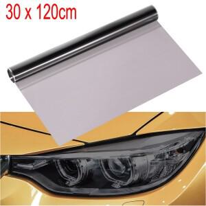 1pc 120cmx30cm 헤드라이트 틴트 필름 자가접착식 블랙 미등 안개 투명 자동차 트럭 스티커 비닐 방수 스판