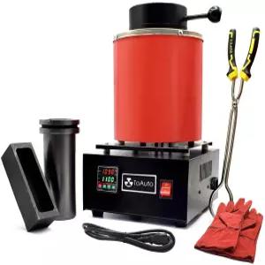TOAUTO 3KG 금 용융로 TGF3000400W 2000F 디지털 전기 스크랩 은 구리 알루미늄 0V 정제 주조로용 흑연