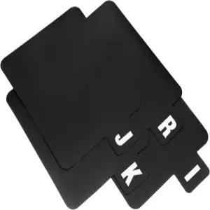 탭이 있는 26 CD 분할기 AZ 바이닐 레코드 DVD 벳 파일 정리함 카드 북 홀더 가이드 67 x 47 인치 블랙