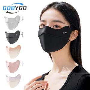 GOBYGO 1PCS UPF50  여름 선 스크린 마스크 빛 통기성 그늘 눈 보호 자외선 차단 얼음 실크 수 암 unisex