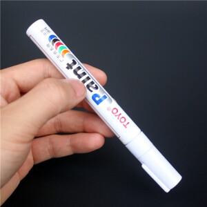 마커 방속 화이트 타이어 트레드 고무 직물 페인트 금속 얼굴 toyo 펜