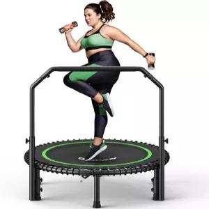 BCAN 450/550LBS 미니 리바운더 트램펄린 바가 있는 피트니스 조절 가능한 손잡이 안정적이고 조용함 실내