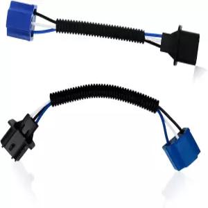 MOXRUQ 2 PCS 카 H3 남성용에서 H4 여성용 어댑터 944인치 방수 라이트 커넥터 와이어 안개등용 HID에서