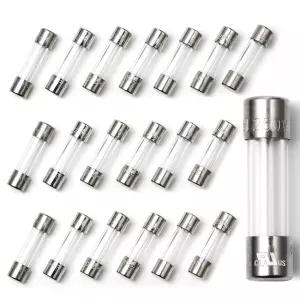 찬존 20개들이 팩 UL 목록 5x20mm 2A 250V/25V 2암페어 슬로우 블로우 퓨즈 시간 지연 카트리지 유리관