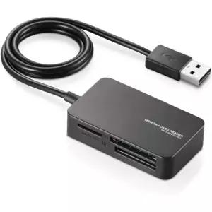 SD 카드 리더기 블랙박스 블랙 멀티 USB2 카드리더기 배속전송 케이블일체타