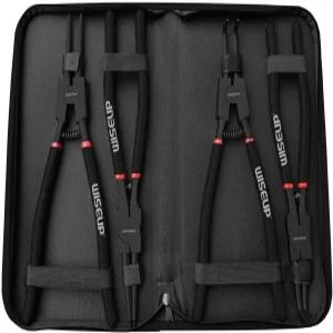 WISEUP 스냅 링 플라이어 세트 헤비 듀티 4PCS3인치 내부/외부 서클립 키트 스트레이트 /링 리무버 고정용