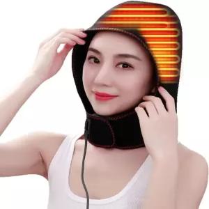 과 목 을 위한 온열 랩 전기 후드 모자 히팅 패드 긴장 3가지 온도 / 조절 가능