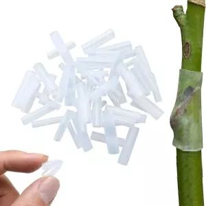 린뮤센 실리콘 접목 슬리브 375mm 튜브 채소 꽃과 나무용 고탄성 식물 클립 50개