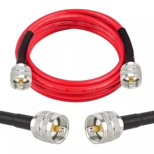 MOOKEERF RG8X 동축 케이블 6피트 CB UHF PL259 남성 대 저손실 안테나 50옴 HAM 라디오 분석기 더미 로드
