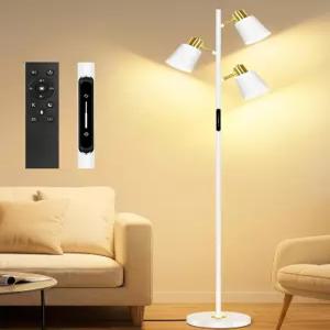 OUTON LED 트리 바닥 램프 리모컨 및 터치 컨트롤이 가능한 모던 스탠딩 4가지 색상 온도 거실 침실 사무실