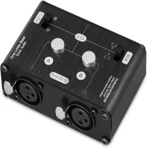 2 Way XLR 밸런스 스테레오 오디오 스위처 A/B 미니 스위치 박스 믹서 사운드 스플리터(KN02 2INOUT)