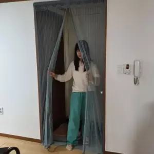 스트라이프 현관 방충망 모기장 그레이 현관문방충망