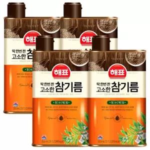 해표 고소한 참기름 350ml 4개